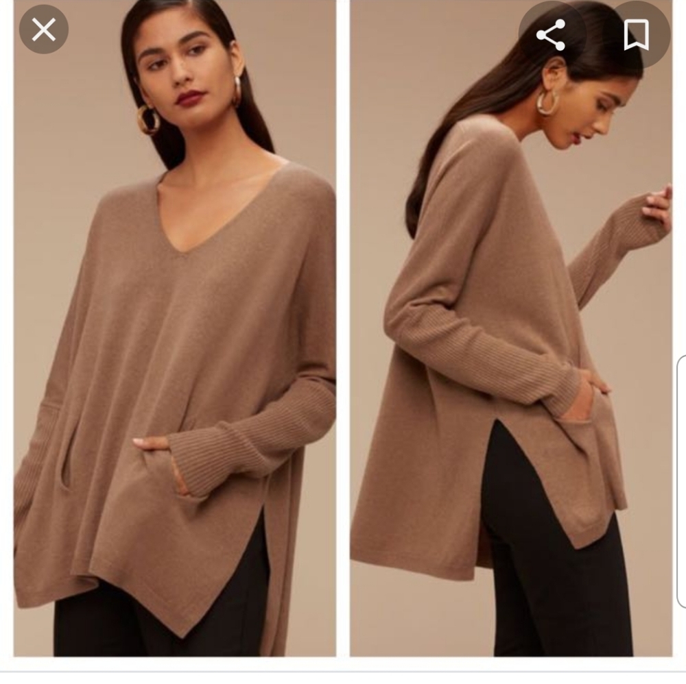 ARITZIA BABATON Light Grey Baylor Sweater